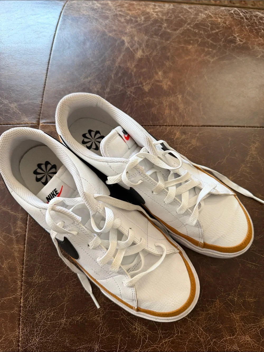 Nike court men’s White and black shoes